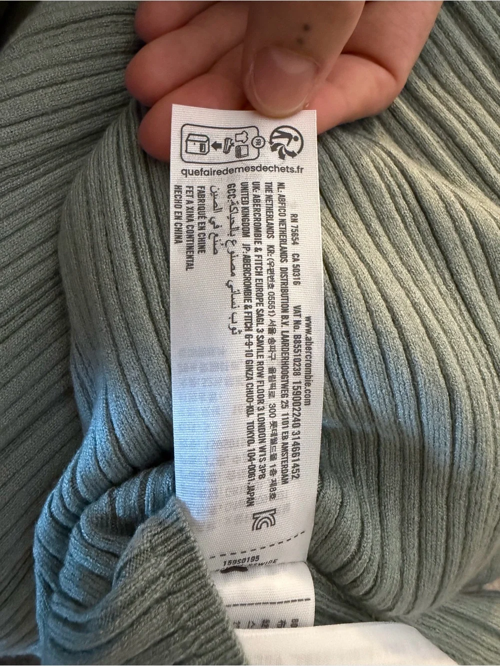 Abercrombie & Fitch Ribbed Sleeveless Dress - Sage Green, Size S. NWT!!